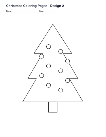 Christmas Coloring Pages – Design 2 printable preview