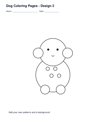 Dog Coloring Pages – Design 2 printable preview