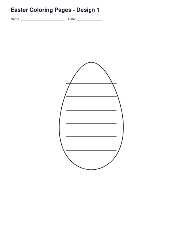 Easter Coloring Pages – Design 1 printable preview