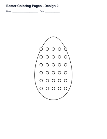 Easter Coloring Pages – Design 2 printable preview