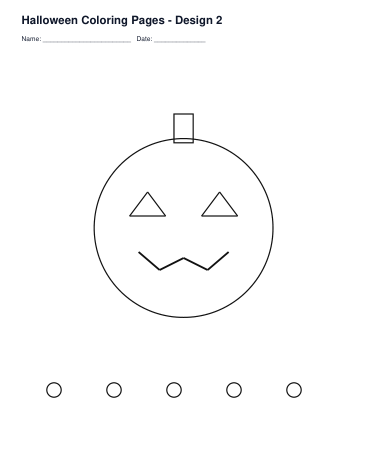 Halloween Coloring Pages – Design 2 printable preview