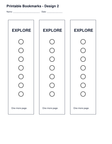 Printable Bookmarks – Design 2 printable preview